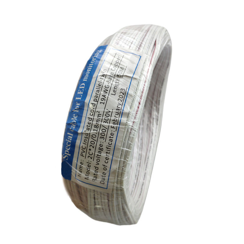 كابل شاشة LED عالي الدقة أبيض 2C * 20/0.18mm2 للتمثيل البصري الواضح