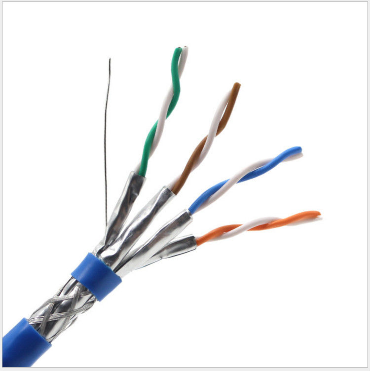 305 م محمية 23awg 0.58mm نحاسي عاري CAT7 LAN كابل ، كابل شبكة Cat 7