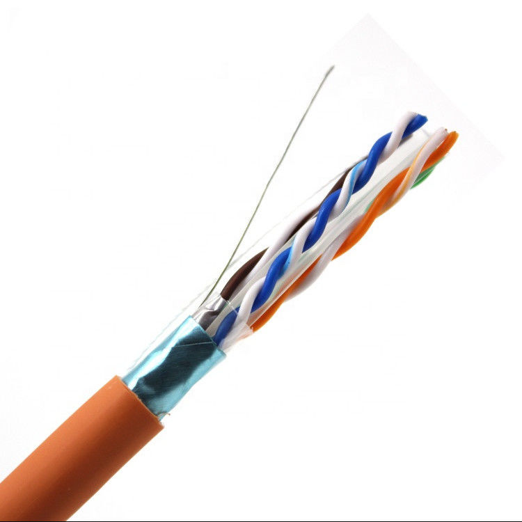 1000ft 2pr 4pr Al Tape Cat6 LAN Cable ، كابل إيثرنت Cat 6 المحمي CU CCA النحاس
