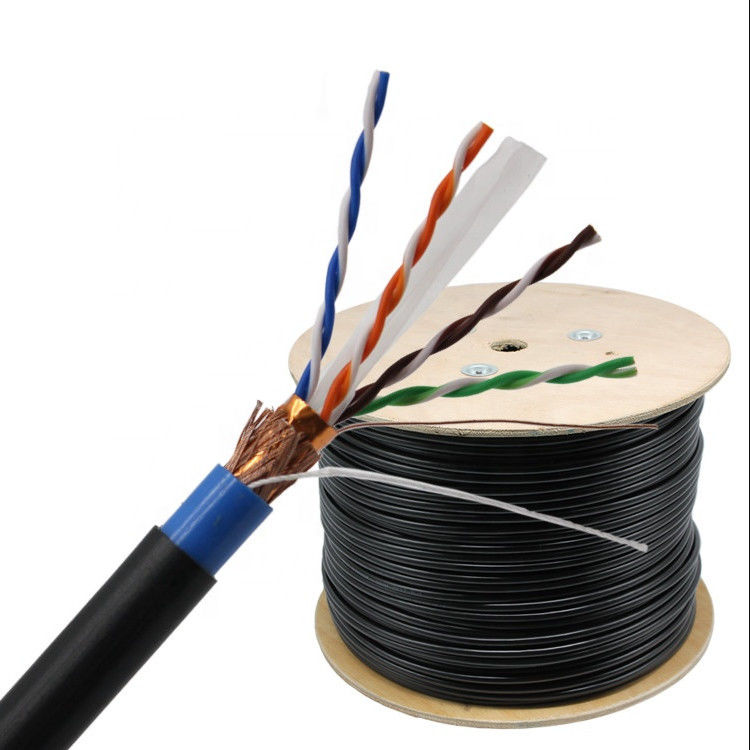 305M PVC 4P الملتوية زوج SFTP Cat6 كابل إيثرنت محمية ، كابل SFTP Cat6 PVC