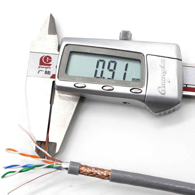 كابل ROSH 0.5 مم CU CCA STP FTP Cat5e LAN ، 4 أزواج من كابل Cat5e