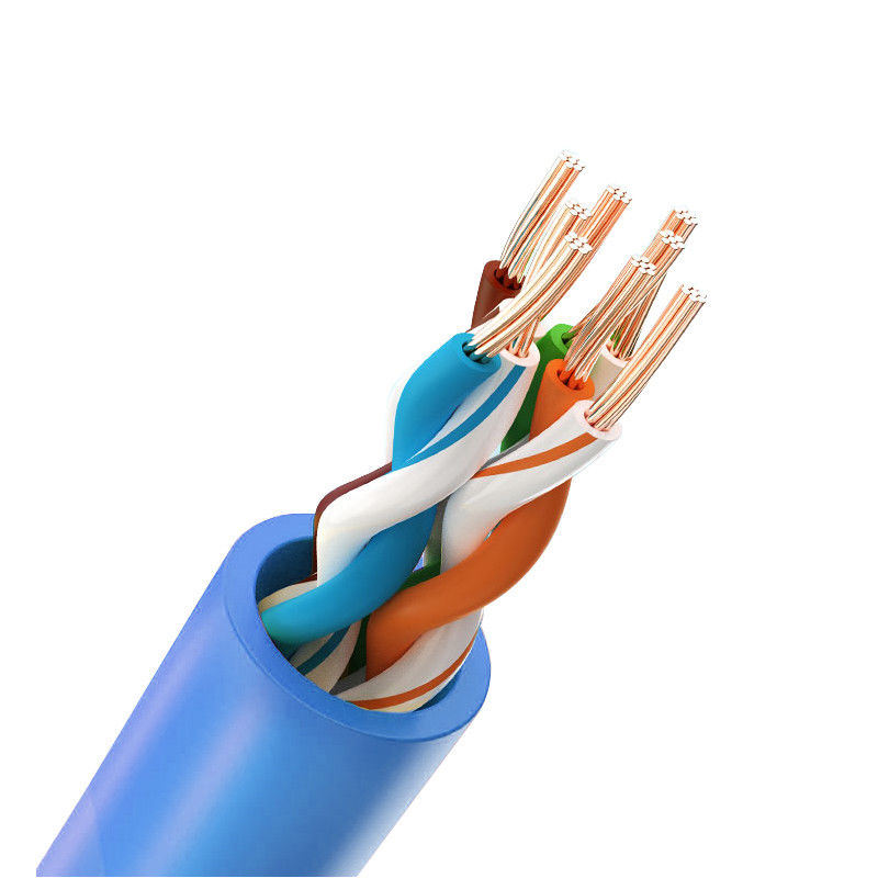 سلك التصحيح UTP Shield PVC 8 ​​موصلات Cat5e ، كابل Cat5e خارجي 50 متر