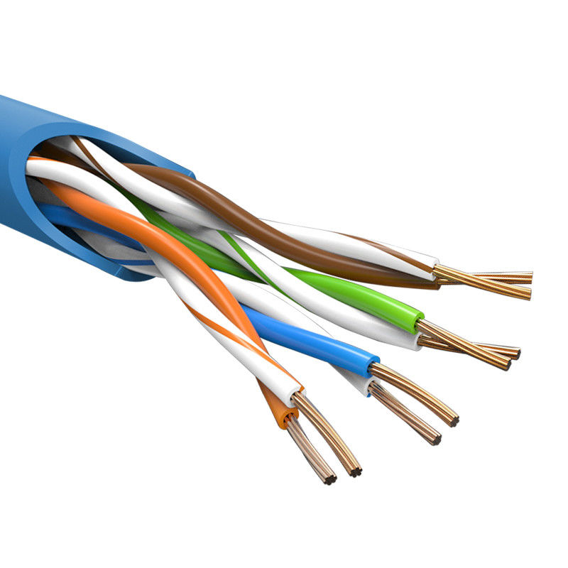 سلك التصحيح UTP Shield PVC 8 ​​موصلات Cat5e ، كابل Cat5e خارجي 50 متر