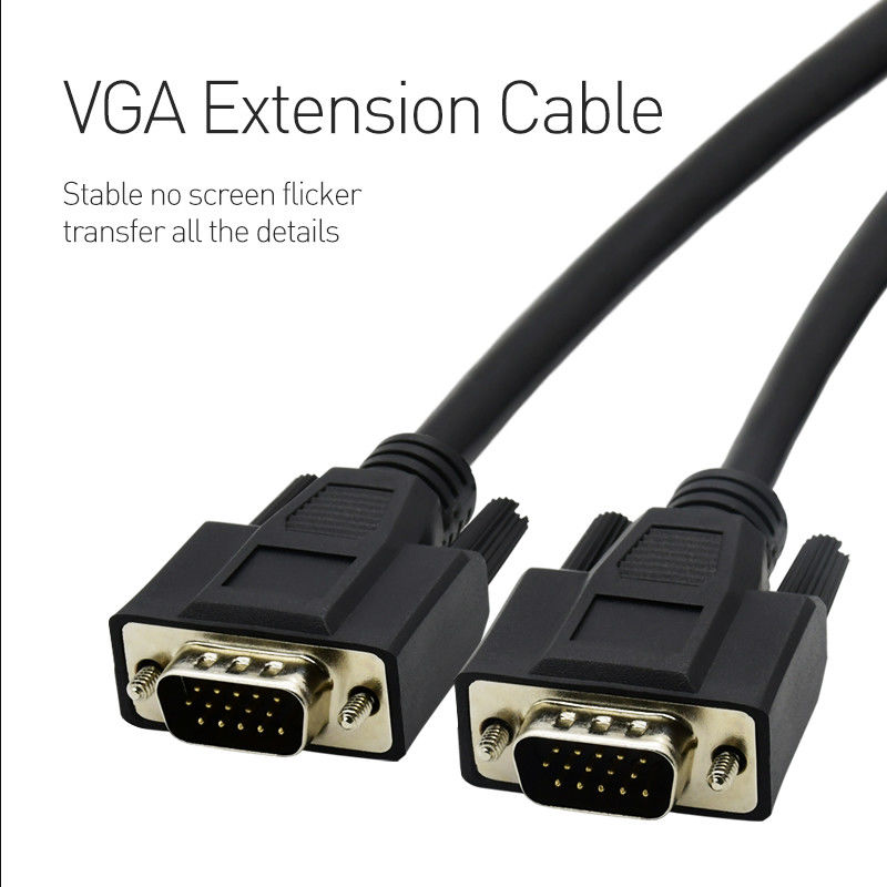 كابل شاشة VGA مطلي بالذهب عالي السرعة لشاشة جهاز العرض