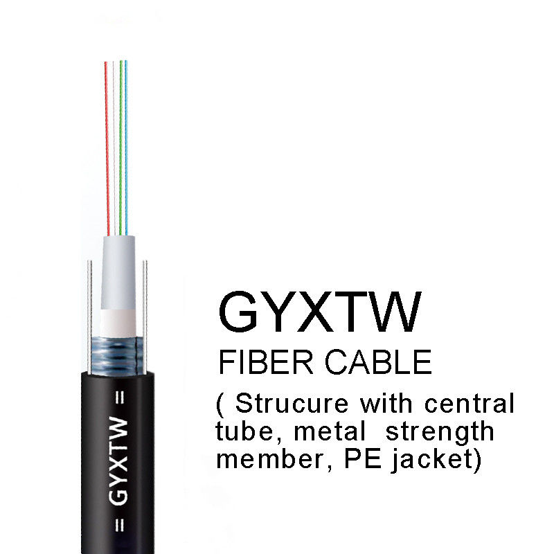 كابل الألياف البصرية GYXTW 2 4 6 مع هيكل الأنبوب المركزي