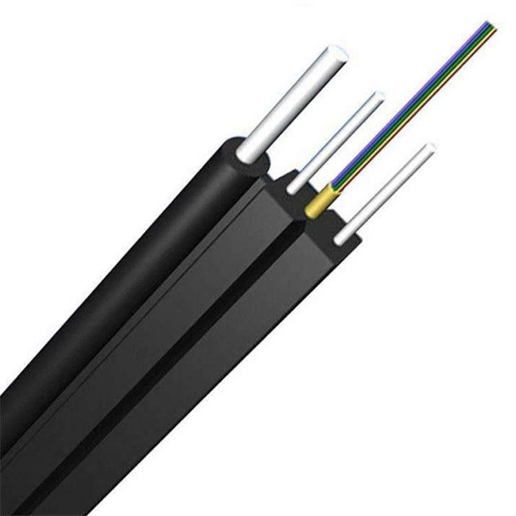 2 كور ذاتي الدعم أسلاك الفولاذ كابل الألياف البصرية إسقاط FTTH GJYXCH