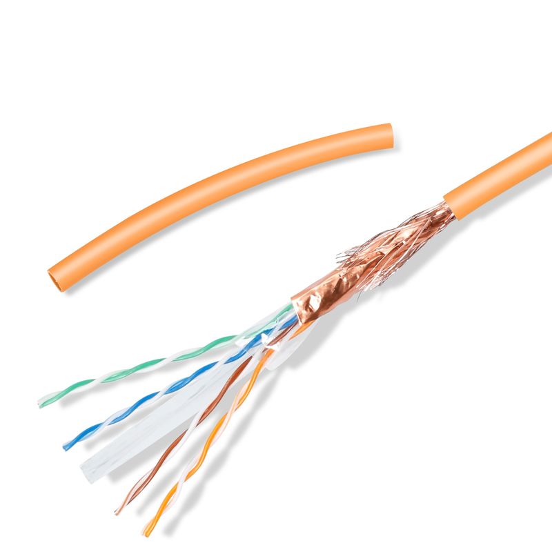 البرتقالي Cat6 Lan Cable 4 أزواج من النحاس العاري أو صندوق سحب CCA 1000ft