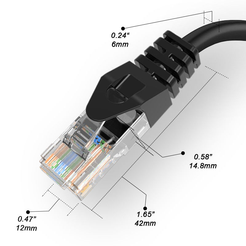 النحاس النقي 1 جيجابت RJ45 شبكة LAN التصحيح الحبل 8 الموصلات