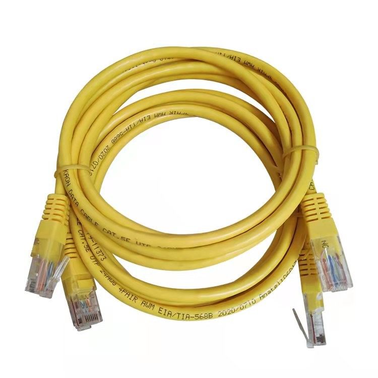كبل UTP Cat5 كابل أصفر سلك التصحيح كابل إيثرنت Cat5e للكمبيوتر وجهاز التوجيه